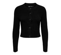 Only 'Katia' Rib Knit Cardigan Black