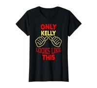 Only Kelly Looks Like This Funny Kelly Name Value Graphic T-Shirt, Women, Black, L