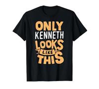 Only Kenneth Looks Like This Funny Kenneth Name Value Graphic T-Shirt, Men, Black, S