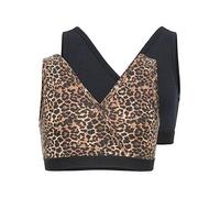 Only Kids Girls 2 Pack Reversible Crop Tops, Black, Size Age: 11-12 Years Black