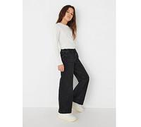 Only Kids Girls Comet Wide Leg Jeans - Black, Black, Size Age: 14 Years Black