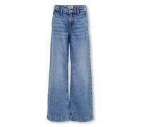 Only Kids Girls Comet Wide Leg Jeans, Medium Blue Denim, Size Age: 7 Years Medium Blue Denim