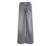 Only Kids Girls Comet Wide Leg Jeans, Medium Grey, Size Age: 9 Years Medium Grey