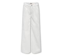 Only Kids Girls Comet Wide Leg Jeans, White, Size Age: 6 Years White