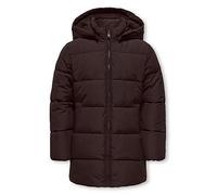 Only Kids Girls Longline Padded Coat, Chocolate Torte, Size 7 Years Chocolate Torte