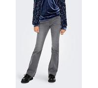 Only Kids Girls Royal Flare Jeans, Dark Grey, Size Age: 13 Years Dark Grey