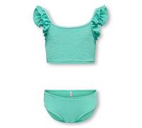 Only Kids Girls Textured Bikini - Pool Blue, Pool Blue, Size Age: 9-10 Years Pool Blue