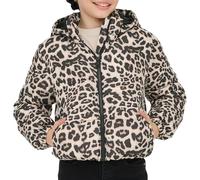 Only & Kids Women's Kogdalia Sht Puffer AOP Jacket OTW Noos, Silver Mink, Numeric_140, Silver Mink, Numeric_140