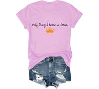 Only King I Know is Jesus Shirt Christian God Religious Shirts Only King I Know is Jesus T-Shirt Unisex Pink