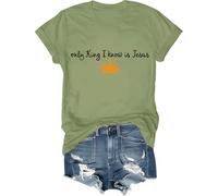 Only King I Know is Jesus Shirt Christian God Religious Shirts Only King I Know is Jesus T-Shirt Unisex Green
