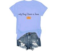 Only King I Know is Jesus Shirt Christian God Religious Shirts Only King I Know is Jesus T-Shirt Unisex Carolina Blue