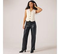 Only Kiri Faux Leather High-Waisted Trouser BLACK EXTRA SMALL