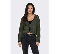 Only Knit Patterned Cardigan Green