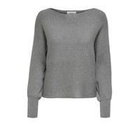 ONLY Women's ONLADALINE Life L/S Short PULLO KNT NOOS Pullover Sweater, Medium Grey Melange, L
