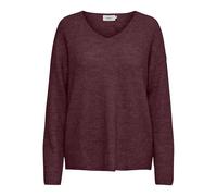 ONLY Women's Onlcamilla V-Neck L/S Pullover KNT Noos Sweater, Port Royale/Detail:Melange, M
