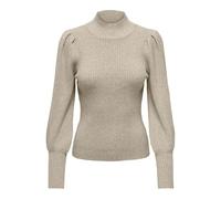 Bestseller A/S Women's Onlkatia L/S High Neck Jumper KNT Noos Sweater, Mocha Meringue/Detail:w. Melange, S