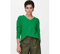 Only Knitted V-Neck Jumper Green Bee