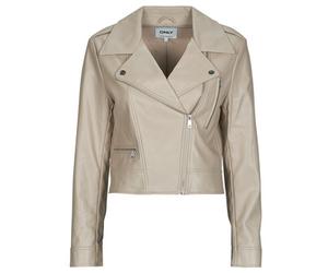 Only Leather jacket ONLCARMEN FAUX LEATHER in Beige EU S