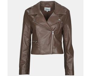 Only Leather jacket ONLCARMEN FAUX LEATHER in Brown EU L
