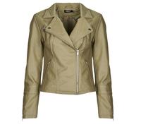 Only Leather jacket ONLGEMMA in Kaki UK 8