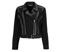 Only Leather jacket ONLGILLA LS STUD DNM BIKER JACKET CRO in Black EU XL