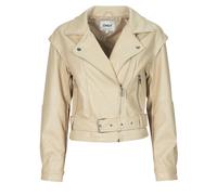 Only Leather jacket ONLRAVEN in Beige EU L