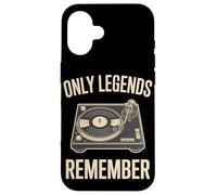 Only Legends Remember Vinyl Turntable Case for iPhone 16