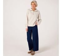 Only Life Lounge Zip Detail Sweatshirt STONE EXTRA SMALL