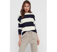 Only Long Sleeve Knitted Jumper White Stripe