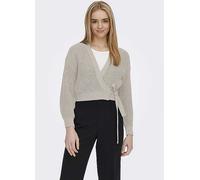 Only Long Sleeve Wrap Cardigan Beige