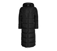 Only Longline Hooded Quilted Coat Black