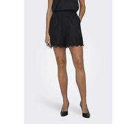 Only Lou Emb Shorts Black