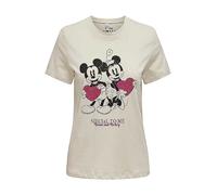 Only Mickey & Minnie Mouse Front Print Short Sleeve T-Shirt Pumice Stone Print