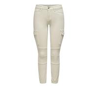 ONLY Missouri Skinny Cargo Trousers with Ankle Cuff, Pumice Stone, 38W x 30L