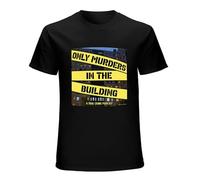 Only Murders in The Building Podcast T-Shirt Graphic Printed Mens Black Mens Unisex Tee S