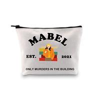Only Murders Inspired Gift OMITB Themed Gift Makeup Bag Mabel Est. 2021 Threesome Seek Criminals Gift Zipper Pouch for Murder Podcast Lover (Mabel Bag EU)