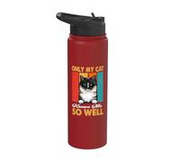 Only My Cat Knows Me So Well Vintage Ragdoll Cats Lover Stainless Steel Insulated Water Bottle