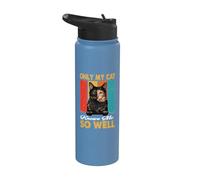 Only My Cat Knows Me So Well Vintage Tortoiseshell Cats Stainless Steel Insulated Water Bottle