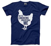 Only My Chickens Understand Me Men's Unisex T-Shirt - Navy Small
