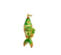 Only My Live Home 1.97 inch Cute Chinese Cloisonne Large Koi Fish Pendants for Jewelry Making Traditional craft Enamel Accessories Vivid Swing Carp DIY Necklace Bracelet Earrings Keychain Charms