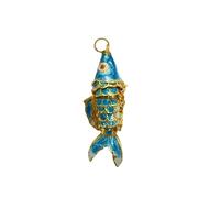 Only My Live Home 1.97 inch Cute Chinese Cloisonne Large Koi Fish Pendants for Jewelry Making Traditional craft Enamel Accessories Vivid Swing Carp DIY Necklace Bracelet Earrings Keychain Charms