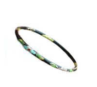 Only My Live Home Color Handmade Cloisonne Enamel Thin Floral Bangles For Women Large Wrists, Chinese ICH Crafts Ethnic Vintage Bracelet Jewelry Gifts, diameter 2.44 inch, Porcelain Copper, no