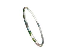 Only My Live Home Colorful Cloisonne Enamel Flower Large Thin Bangles Ethnic Bracelets for Women Jewelry Gifts, Chinese Traditional ICH Handcrafts, Inner Diameter 2.44 inch wide 0.12 inch about