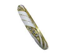 Only My Live Home Colorful Cloisonne Enamel Rhinestone Stripe Thin Bangle Hinged Cuff Bracelets for Women Small Wrist Trendy Gifts Ethnic Jewelry, Inner Diameter 2.25 inch wide 0.31 inch about, Alloy