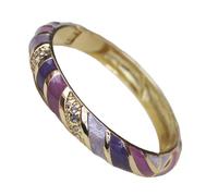 Only My Live Home Colorful Cloisonne Enamel Striped Bangle Bracelets Womens Hinged Cuff Rhinestone Bangles Jewelry, Chinese Traditional Handcrafts Gifts, Inner Diameter 2.28 inch wide 0.39 inch about
