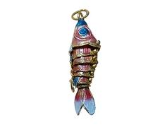 Only My Live Home Cute Cloisonne Enamel Metal Fish Charms China Traditional Handicrafts Small Goldfish Pendant DIY Jewelry Making Findings Accessories, fish long 1.57 inch, Cloisonne, No Gemstone