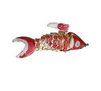 Only My Live Home Large 2.36 inch Cute Lucky Goldfish Charms China Cloisonne Enamel Animal Fish Pendants for Jewelry Making Charms Vivid Swing Carp DIY Necklace Bracelet Earrings Accessories, 2.36