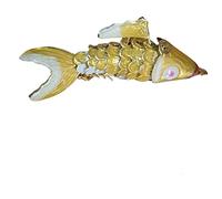 Only My Live Home Large Enamel Lucky 2.36 inch Koi Fish Charms Cloisonne Animal Goldfish Pendants DIY Jewelry Making Findings Chinese Traditional Handcrafts, Fish Long 2.36 inch Wide 0.79 inch about