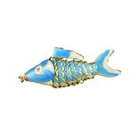 Only My Live Home Large Enamel Lucky 2.36 inch Koi Fish Charms Cloisonne Animal Goldfish Pendants DIY Jewelry Making Findings Chinese Traditional Handcrafts, Fish Long 2.36 inch Wide 0.79 inch about