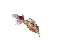 Only My Live Home Small Cute Chinese Animal Charms for Jewelry Making Cloisonne Enamel Fish Charms Unique Craft Pendants for Women DIY Goldfish Accessories, Cloisonne, No Gemstone